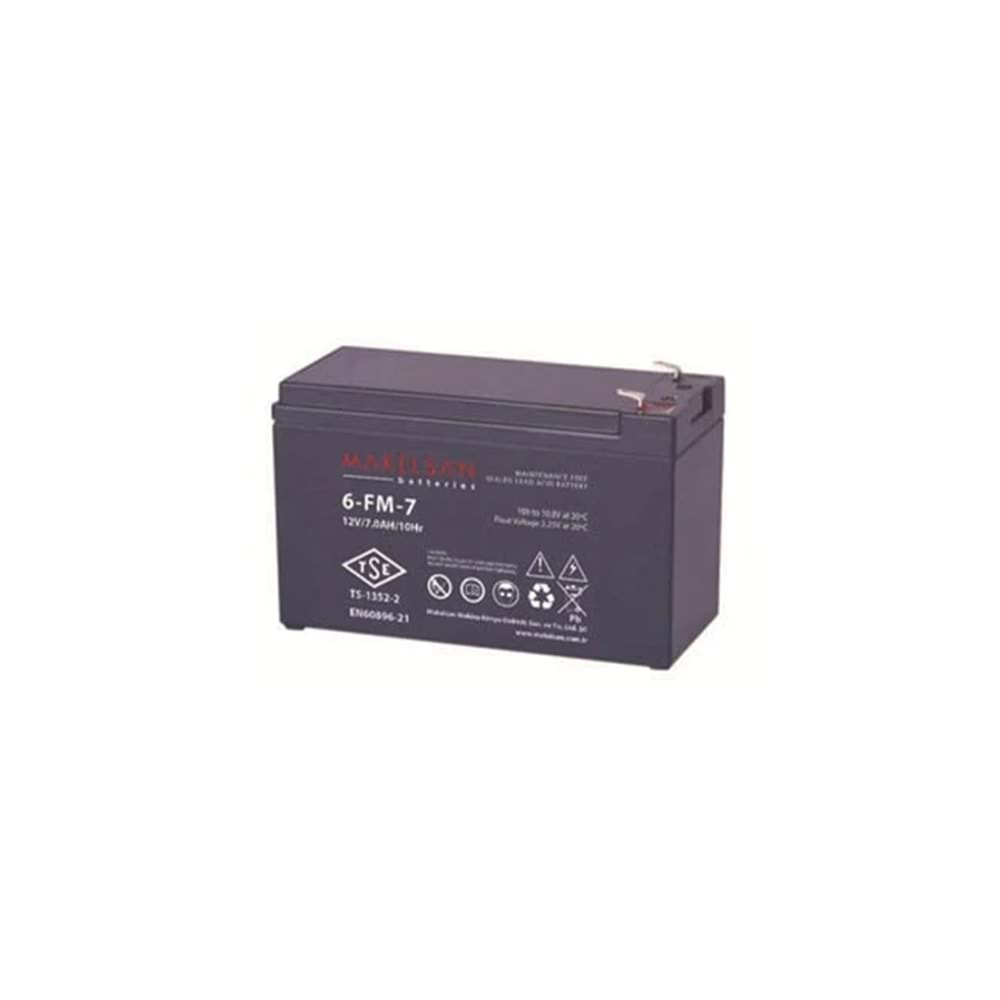 Makelsan 12V 7Ah TSE UPS VLRA Battery Kuru Tip Akü