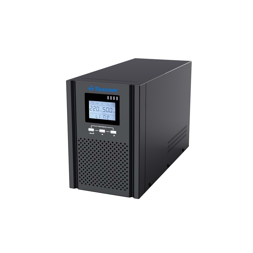 Tescom Teos+ 1 kVA (2x 9AH) 1F/1F (5/10dk) On Line UPS