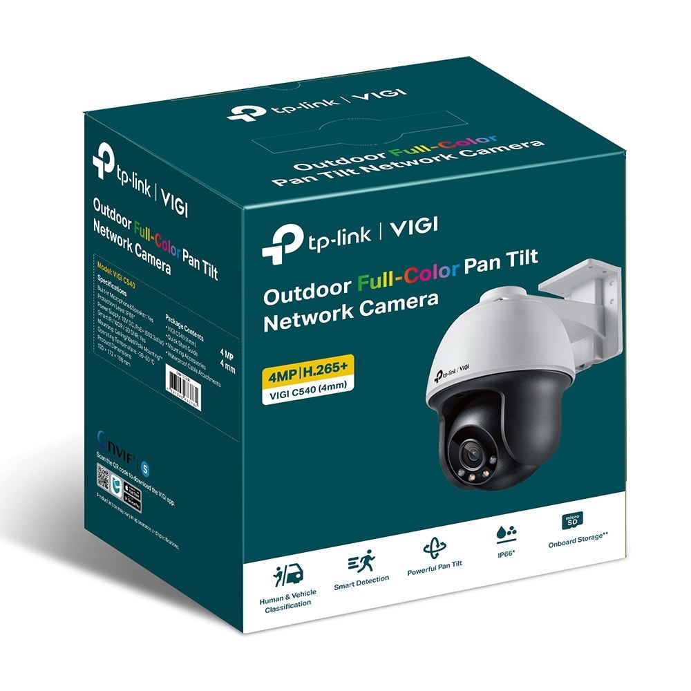 Vigi C540 4MP | 4mm | Full-Color PT IP Kamera ( Tam Renkli, Çift Yönlü Ses )