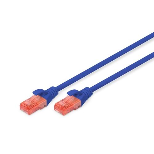 Digitus DK-1617-005/B 0,50m CAT6 LSZH, U-UTP Bakır Patch Kablo (Mavi)