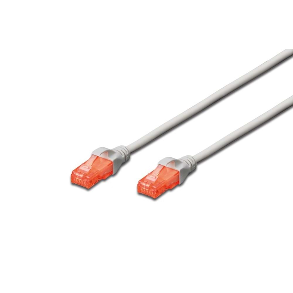 Digitus DK-1617-010 1m CAT6 LSZH, U-UTP Bakır Patch Kablo (Gri)