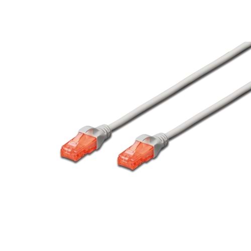 Digitus DK-1617-010 1m CAT6 LSZH, U-UTP Bakır Patch Kablo (Gri)