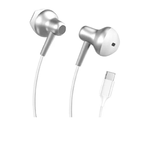 LINK-TECH H678 PREMIUM METAL SÜPER BAS KULAK İÇİ TYPE-C KABLOLU KULAKLIK BEYAZ