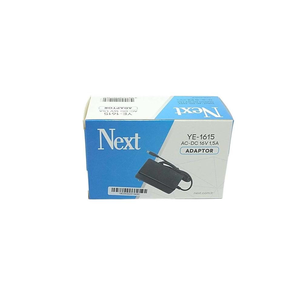 NEXT YE-1615 16V 1.5A 5.5x2.5mm Jack Uçlu DC Güç Santral Adaptörü