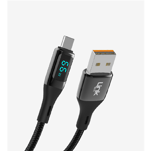 LİNK-TECH K681 DİJİTAL EKRANLI ŞARJ KABLOSU 66W USB TO TYPE-C
