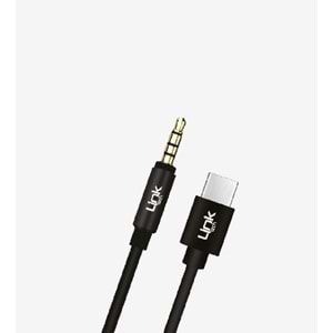 LİNK-TECH A586 1M ÖRGÜLÜ 3.5MM TYPE-C İN AUX KABLO