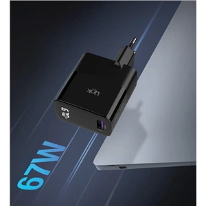 LINK-TECH G860 PREMİUM USB-A DAN TİP-C YE KABLOLU 67W SÜPER ADAPTÖR
