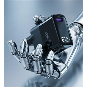 LINK-TECH G860 PREMİUM USB-A DAN TİP-C YE KABLOLU 67W SÜPER ADAPTÖR
