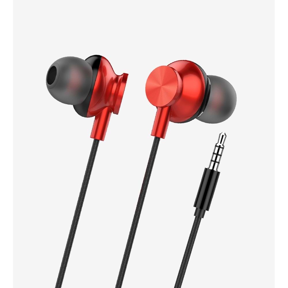 LİNK-TECH H340 (KIRMIZI) KULAK İÇİ MİKROFONLU KABLOLU KULAKLIK