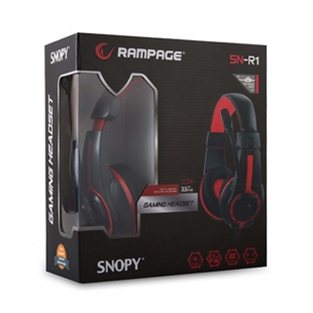 RAMPAGE SN-R1 OYUNCU KULAKLIK SİYAH