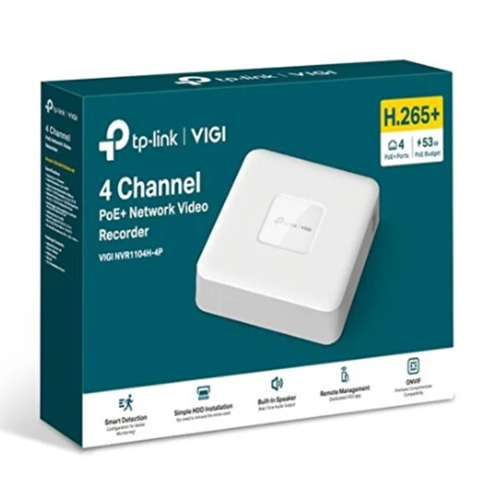 TP-LİNK VIGI NVR 1104H-4P 4 KANAL POE+ NVR