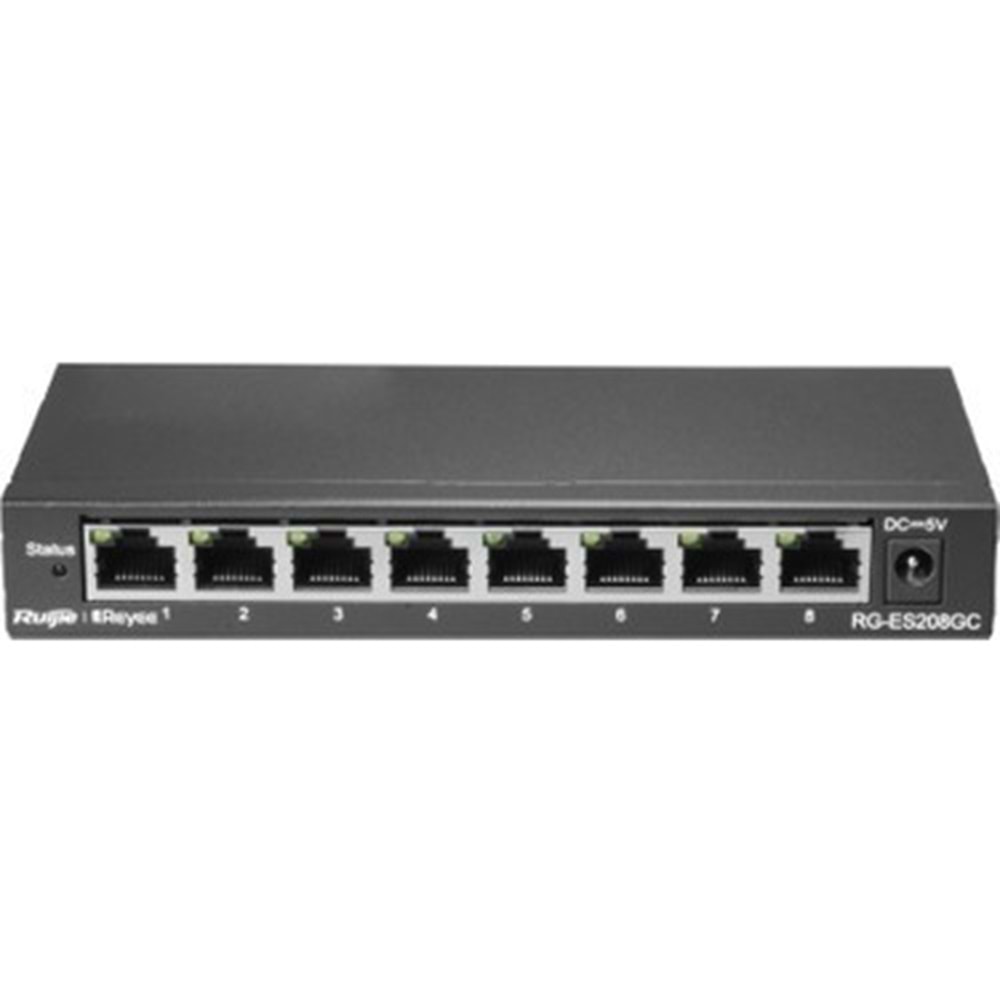 Ruijie Reyee RG-ES208GC 8 Port Gigabit Switch 1x Uplink L2 Yönetilebilir Managed Cloud Switch