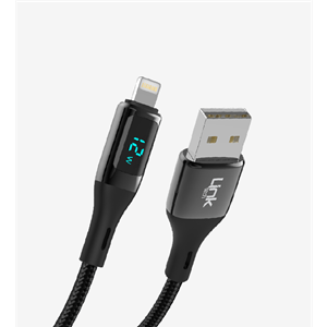 LİNK TECH K682 DİJİTAL EKRANLI ŞARJ KABLOSU PD 12W USB TO İPHONE