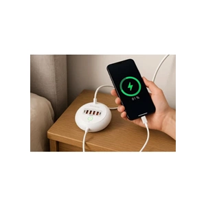 AURIS CH80 IŞIKLI MASA ÜSTÜ 40W ŞARJ STANDI 4X USB-A VE 2X TYPE-C ÇIKIŞ