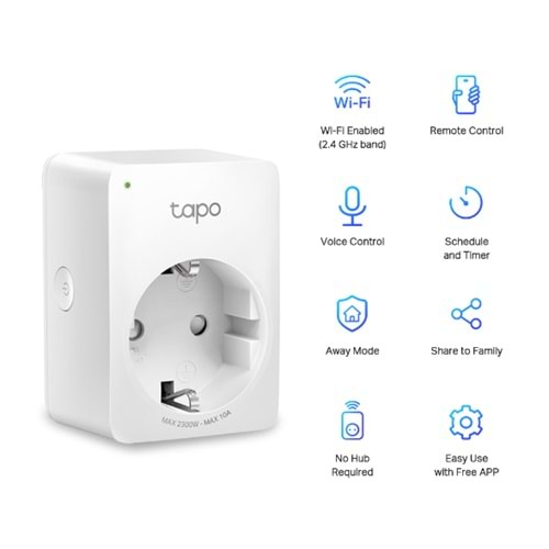 Tp-Link Tapo P100(4-pack) Mini Akıllı Wi-Fi Priz (4X)