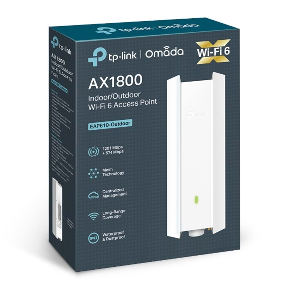 Omada EAP610-Outdoor AX1800 Indoor/Outdoor Dual-Band Wi-Fi 6 (AP)