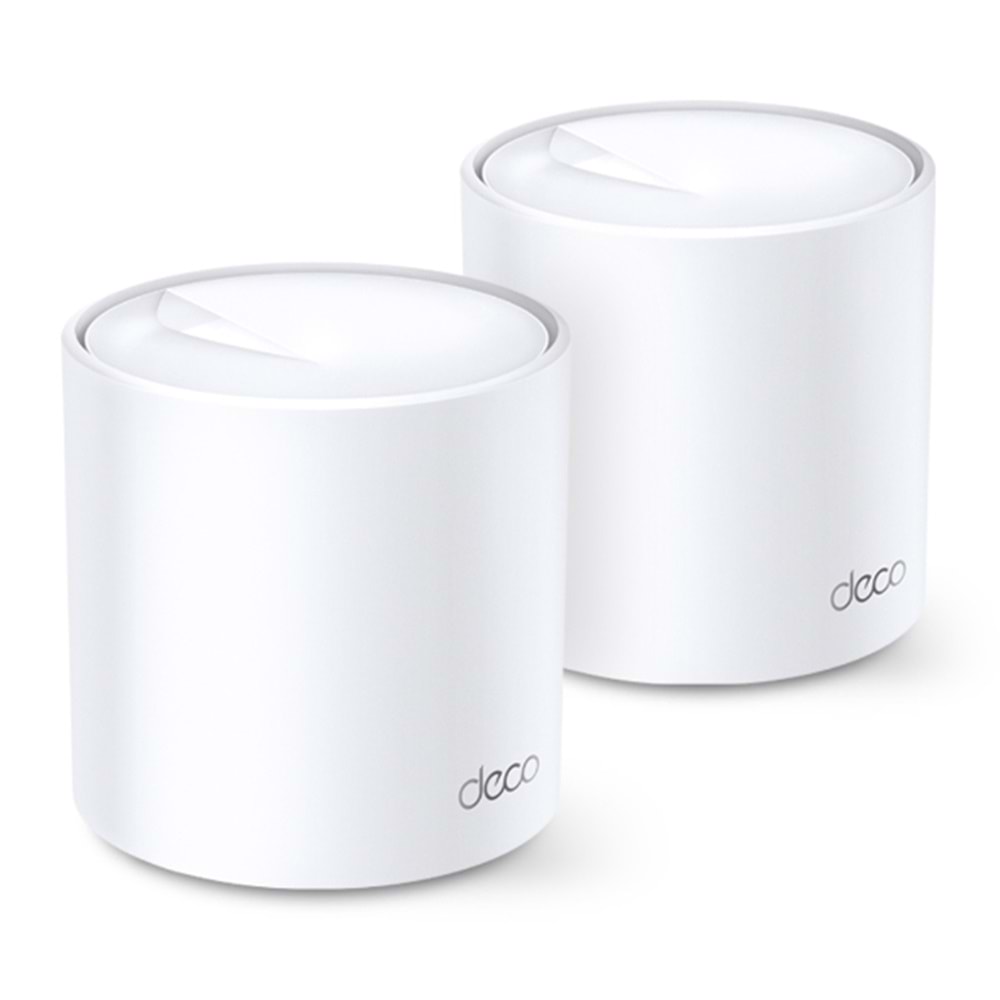 Tp-Link Deco X20(2-pack) AX1800 Whole Home Mesh Wi-Fi 6 System (2X)(Menzil Geniş