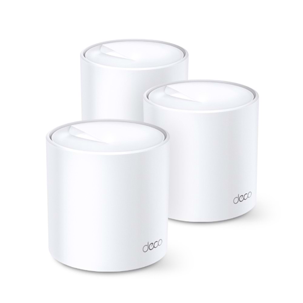 Tp-Link Deco X20(3-pack) AX1800 Whole Home Mesh Wi-Fi 6 System (3X)(Menzil Geniş