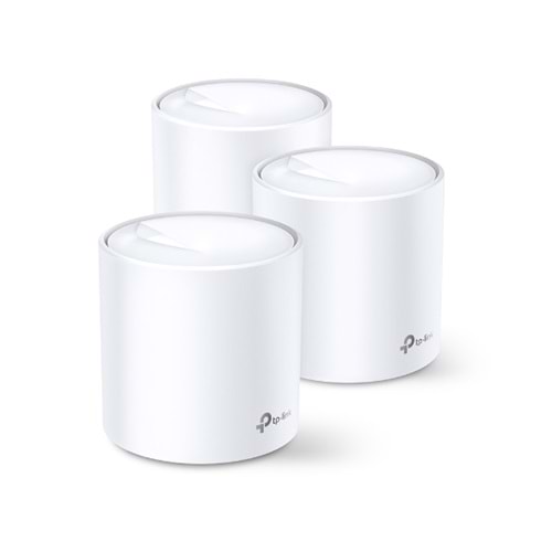 Tp-Link Deco X60(3-pack) AX5400 Whole Home Mesh Wi-Fi 6 System (3X)(Menzil Geniş