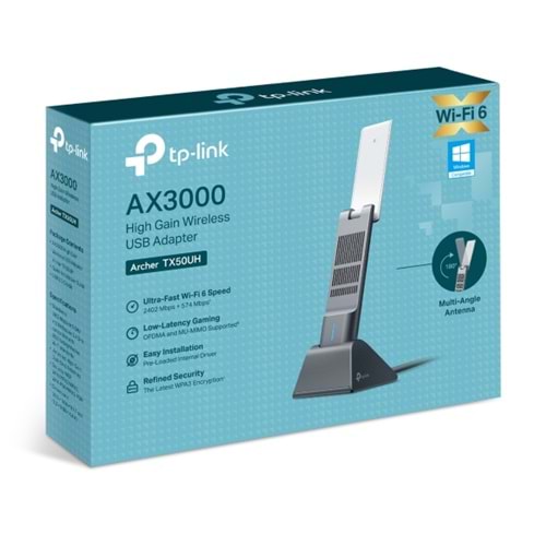 Tp-Link Archer TX50UH AX3000 High Gain Dual Band Wi-Fi USB Adaptör