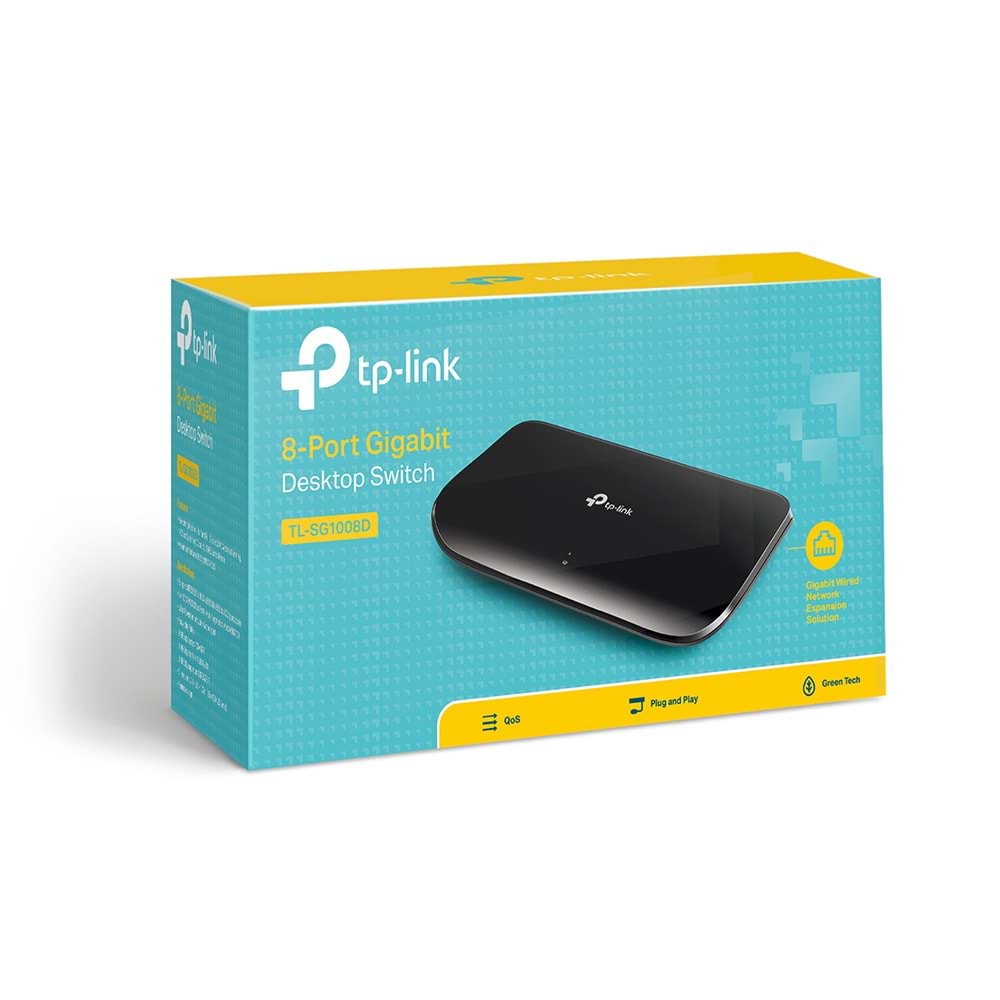 Tp-Link TL-SG1008D 8-Port Gigabit Desktop Switch (Plastik Kasa)
