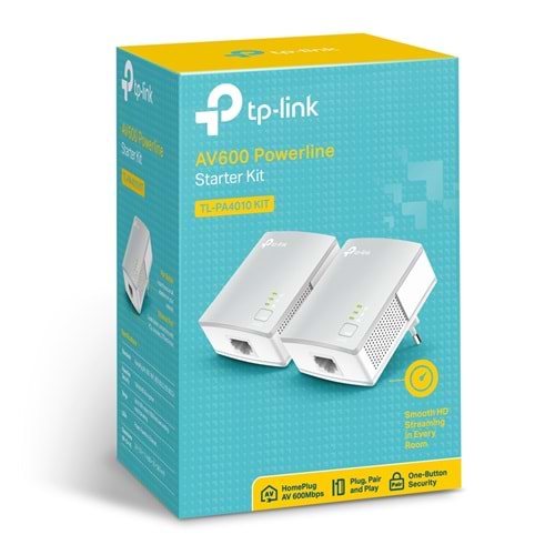 Tp-Link TL-PA4010 KIT AV600 600 Mbps Powerline Starter Kit ( Powerline Adaptör )