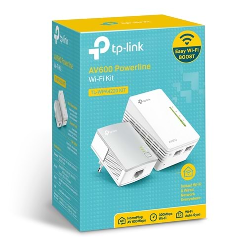 Tp-Link TL-WPA4220 KIT AV600 Powerline N300 Wi-Fi Kit ( Powerline Adaptör )