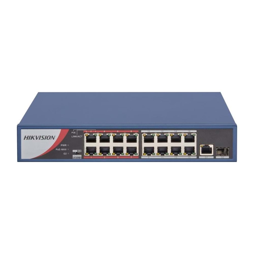 Hikvision DS-3E0318P-E/M 16 Port PoE (130W) 10/100Mbps + 1xGB,1xSFP Uplink