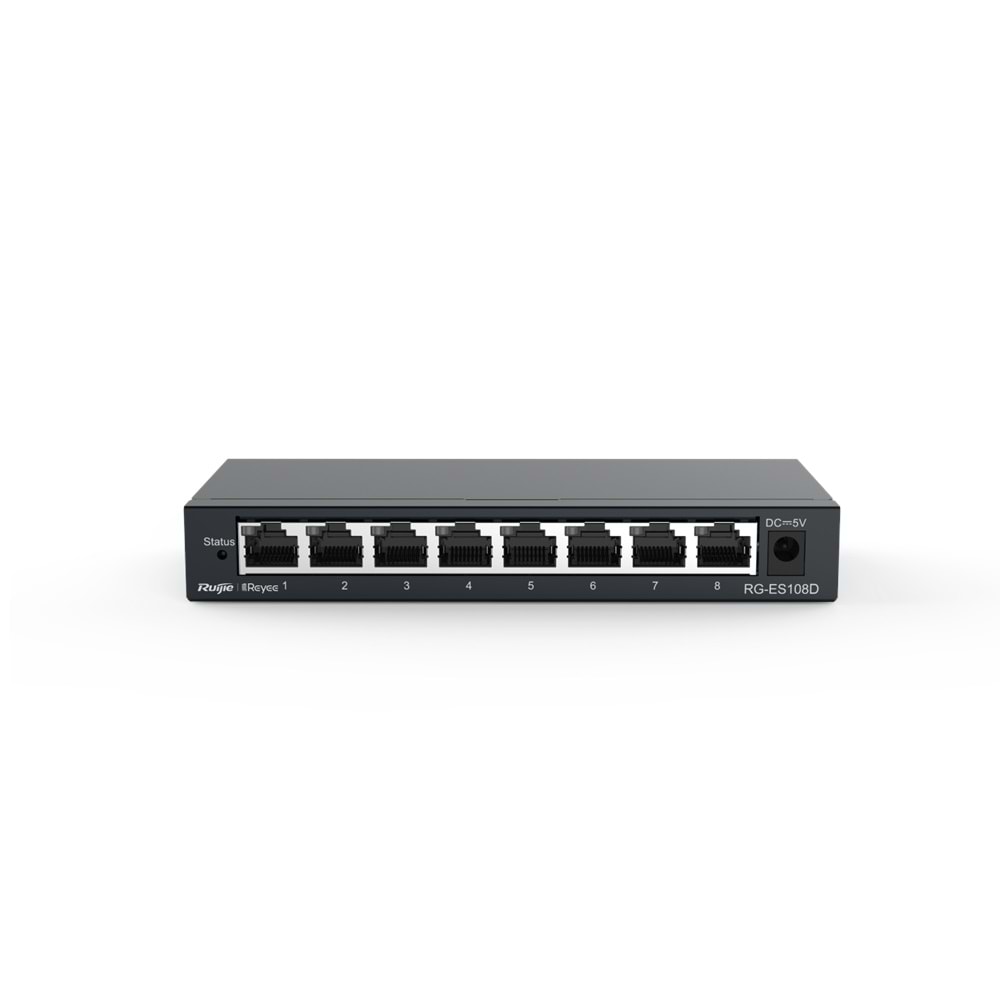 Ruijie Reyee RG-ES108D 8 Port 10/100 Tak Çalıştır Switch Metal Kasa