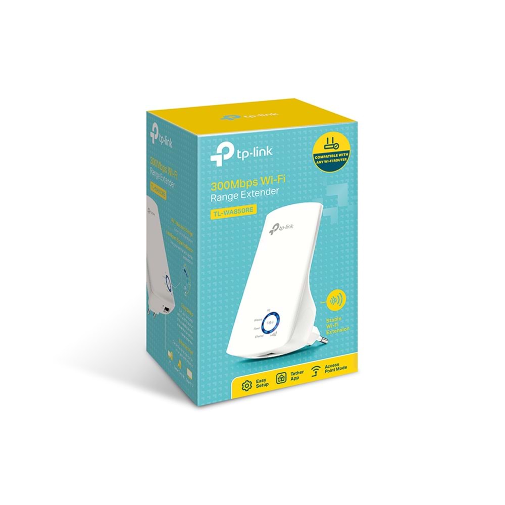 Tp-Link TL-WA850RE 300Mbps Wi-Fi Range Extender ( Menzil Genişletici )