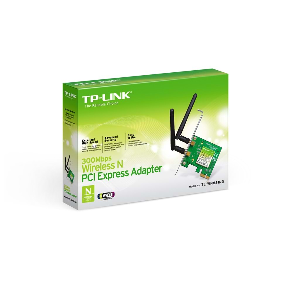 Tp-Link TL-WN881ND 300Mbps Wi-Fi PCI Express Adaptör