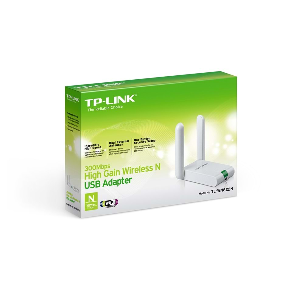Tp-Link TL-WN822N 300Mbps High Gain Wi-Fi USB Adaptör