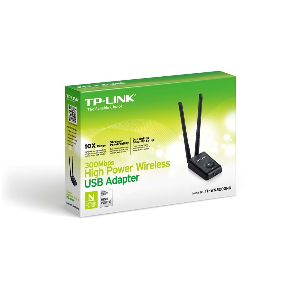 Tp-Link TL-WN8200ND 300Mbps High Power Wi-Fi USB Adaptör