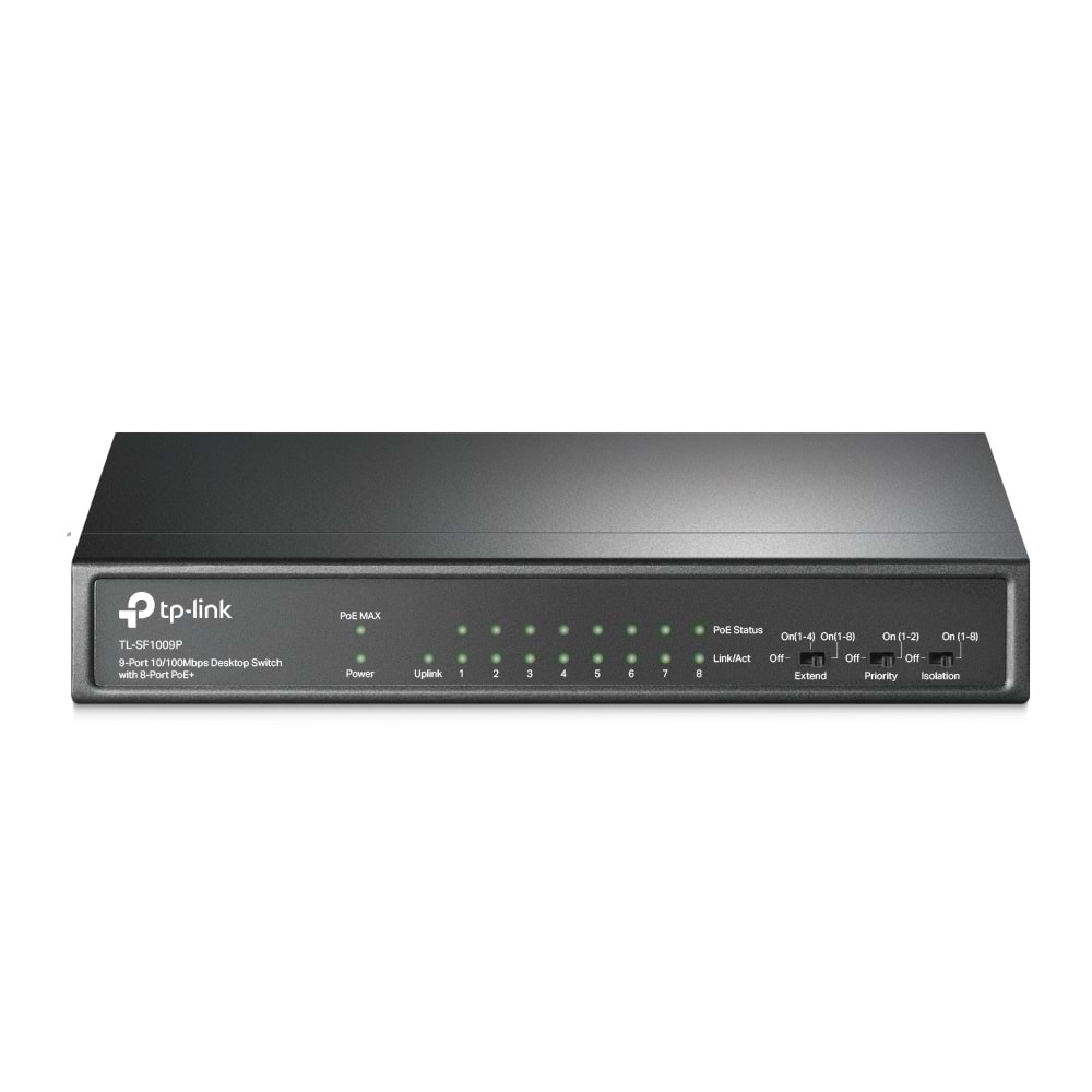 Tp-Link TL-SF1009P 9-Port 10/100 Mbps Desktop Switch with 8-Port PoE+ (65W)