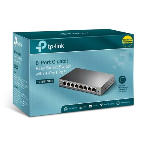 Tp-Link TL-SG108PE 8-Port Gigabit Easy Smart Switch with 4-Port PoE+ (64W)