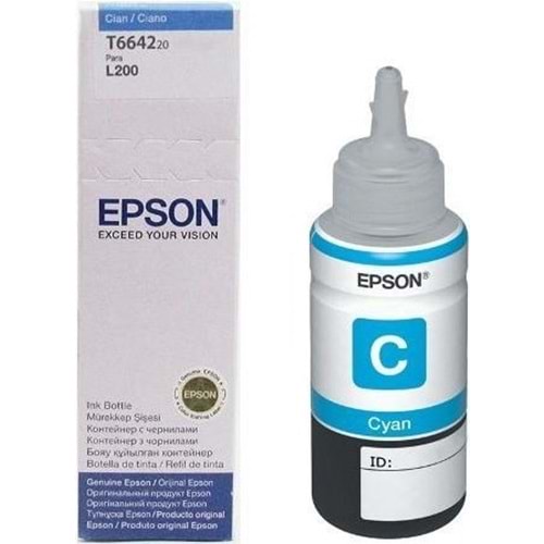 Epson T6642 Mavi Mürekkep Kartuşu L100/L200/L300 (C13T66424A)