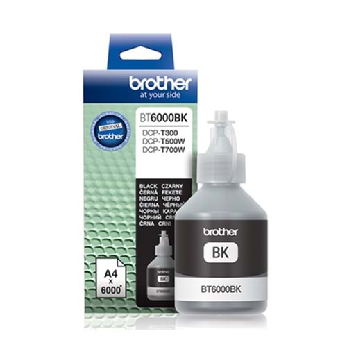 Brother Kartuş BT6000BK Siyah Mürkkep 6000 Say. (DCP-T300,DCP-T500W,DCP-T800W)