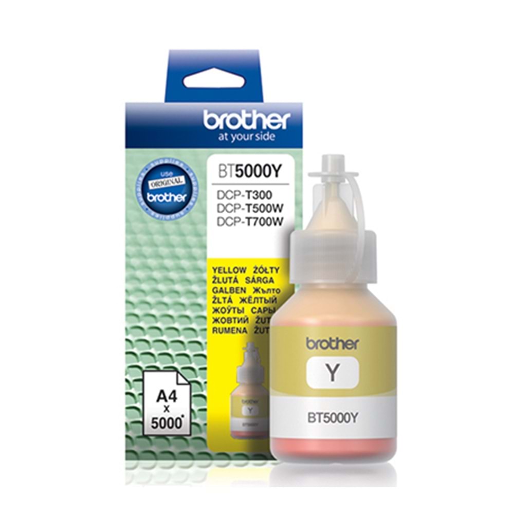 Brother Kartuş BT5000Y Sarı Mürkkep 5000 Say. (DCP-T300,DCP-T500W,DCP-T800W)