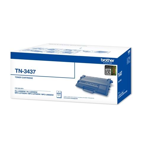 Brother TN-3437 Siyah Toner 8.000 Sayfa (HL-L5200DW HL-L6200DW,MFC-L5755DW )