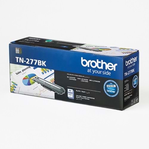 Brother TN-277BK Siyah 3000 Sayfa (MFC-L3750CDW, DCP-L3551CDW, HL-L3270CDW)
